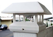 6-Pack Solar Post Cap Lights – LED, 78 Lumens, Dusk-to-Dawn For 6x6 Posts (Black/Copper/White)