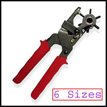 Black & Red Heavy Duty Leather Belt Hole Puncher
