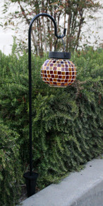 Solar Mosaic Glass Ball Lantern with Shepherd Hook