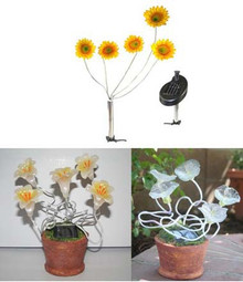 Outdoor Garden Decor Flower Solar Landscape Light 5 LEDs