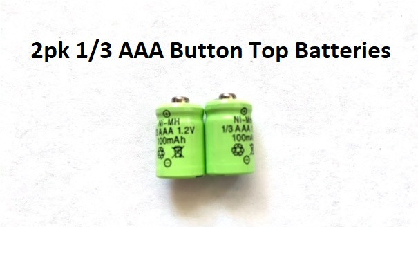2Pk Rechargeable 1/3 AAA 100 mAh 1.2V Ni-MH Button Top Odd Size Batteries -  Products 4 Less