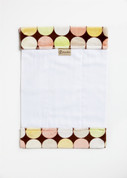 Chocolate Retro Dot Burp Cloth