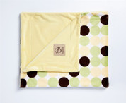 Retro Dots Blanket Yellow and Green