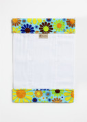 Flowerchild Turquoise Burp Cloth