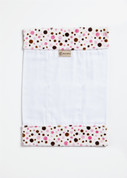 Multi Bubbles Pink Burp Cloth