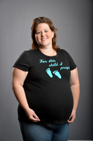 For This Child I Prayed Maternity Tee