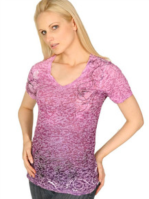 Purple Vine Short-Sleeved Burnout