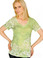 Lime Hibiscus Short-Sleeved Burnout