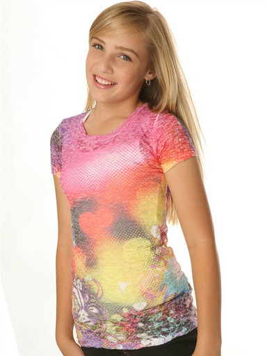 Pink Fairy Tale Short-Sleeved Tween Burnout