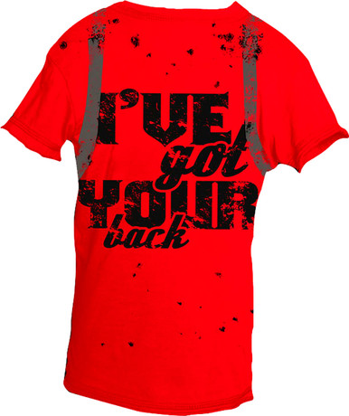 I've Got Your Back Red Short-Sleeved Warrior Poet Tee (Front)