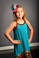Teal Cheetah Floral Sundress With Bloomers