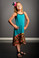 Teal Cheetah Floral Sundress With Bloomers