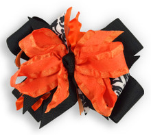 Orange Flower Dress Bow