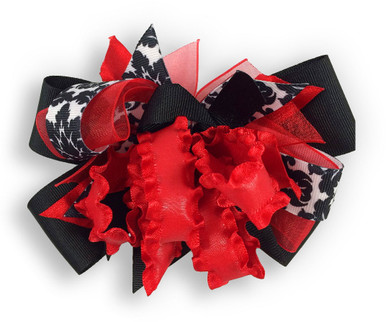 Red Flower Dress Bow