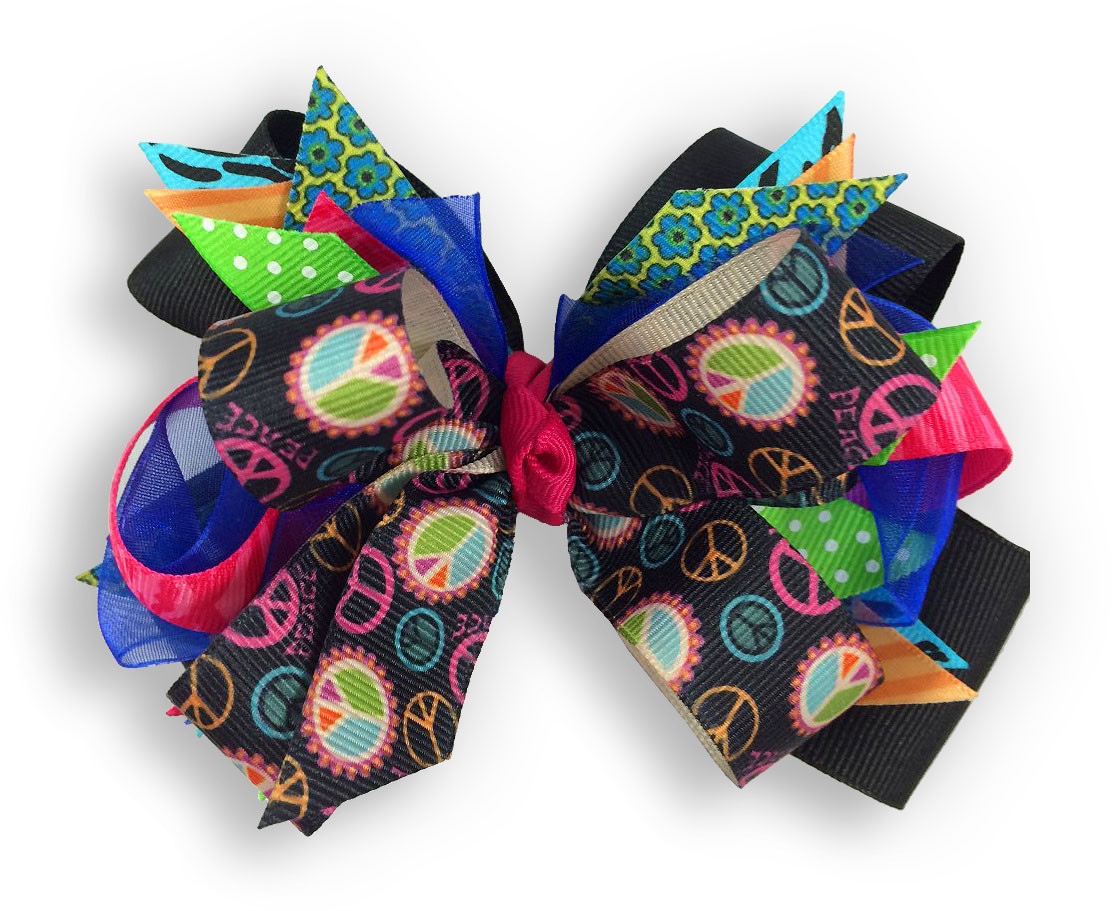 Patchwork Peace Bow Hip Together 