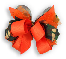 Camo & Orange Bow