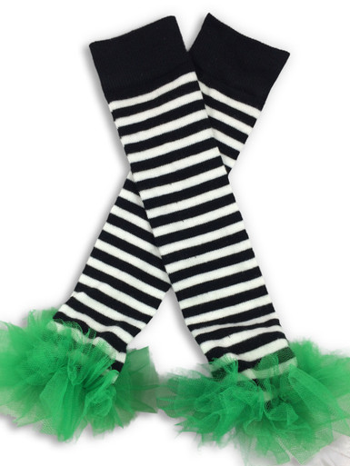 Black & White w/Green Tutu Leggings