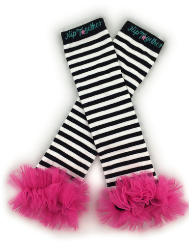 Black & White w/Hot Pink Tutu Leggings