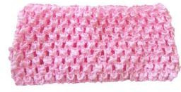 Wide Pink Crochet Headband