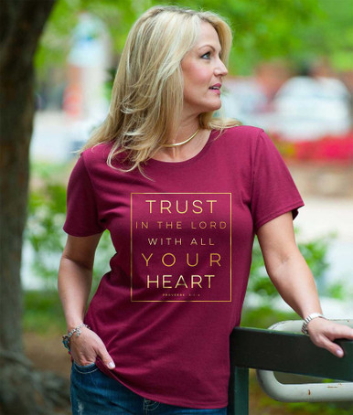 Trust In The Lord With All Your Heart Womens Christian Tee