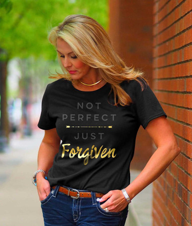 Not Perfect Just Forgiven Women's Christian Tee