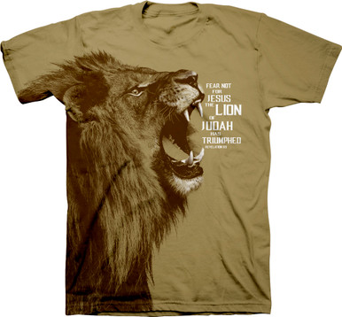 Lion All-Over Print Christian T-Shirt from Kerusso