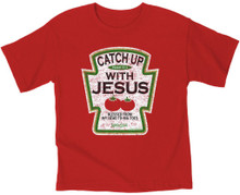 Kids Catch Up With Jesus T-Shirt by Kerusso Ketchup Catsup