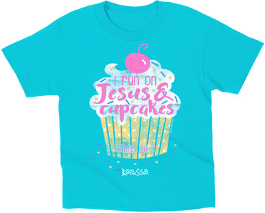I Run on Jesus and Cupcakes T-Shirt by Kerusso