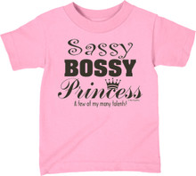 Sassy Bossy Princess Girls T-Shirt by Hip Together