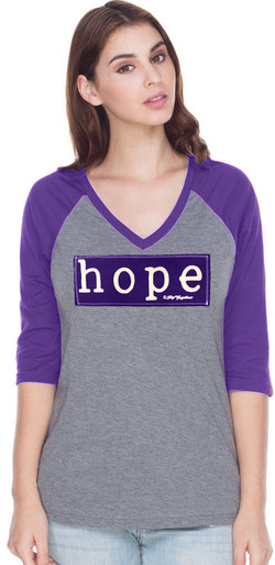 Womens Purple Hope Awareness Raglan