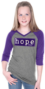 Tween Purple Hope Raglan