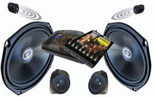 6X9 MX-693/POD CDT Audio Front 3-Way Components w/ Mid-Range Kick Panel Pods