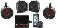  MTX Polaris RZR Remote Control Bluetooth Receiver All Weather 4 Spkr & Amp Kit