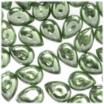 Rhinestones, Flatback, Teardrop, 13x18mm, 72-pc, Light Green