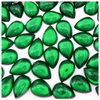 Rhinestones, Flatback, Teardrop, 13x18mm, 144-pc, Emerald Green