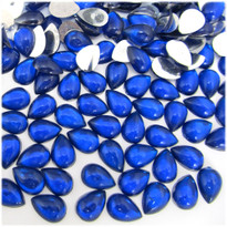 Rhinestones, Flatback, Teardrop, 6x10mm, 1,000-pc, Royal Blue