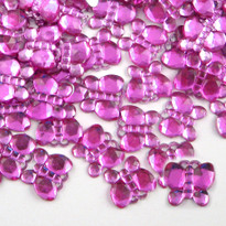 Rhinestones, Flatback, Butterfly, 10mm, 10,000-pc,Fuchsia