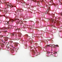 Rhinestones, Flatback, Butterfly, 10mm, 10,000-pc, Hot Pink