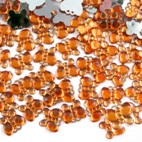 Rhinestones, Flatback, Butterfly, 10mm, 10,000-pc, Orange