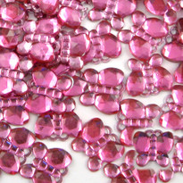 Rhinestones, Flatback, Butterfly, 15mm, 10,000-pc, Hot Pink