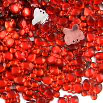 Rhinestones, Flatback, Butterfly, 15mm, 10,000-pc, Ruby Red