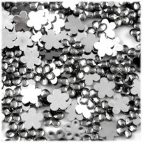 Rhinestones, Flatback, Flower, 15mm, 1000-pc, Charcoal Gray