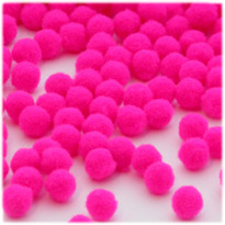 Acrylic Pom Pom, 12mm, 50-pc, Neon Pink