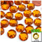 Rhinestones, Flatback, Round, 14mm, 1,000-pc, Orange