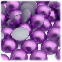 Half Dome Pearl, Plastic beads, 12mm, 144-pc, Luxplum Purple