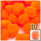 Acrylic Pom Pom, 51mm, 10-pc, Orange