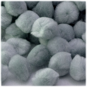 Acrylic Pom Pom, 51mm, 100-pc, Gray