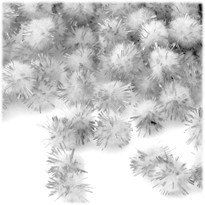 Pom Pom, 12mm, 50-pc, White