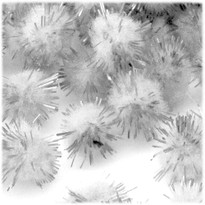 Pom Pom, 25mm-, 1,000-pc, White