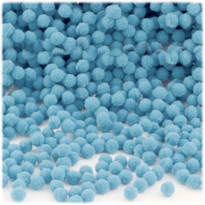 Acrylic Pom Pom, 5mm, 5,000-pc, Light Blue